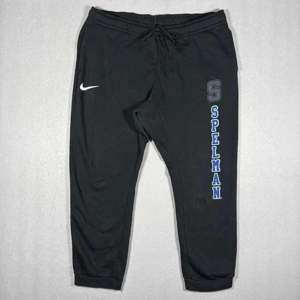 Nike Club Fleece Jogger Black Spelman HBCU Sweatpants Size 2XL Rare M71845